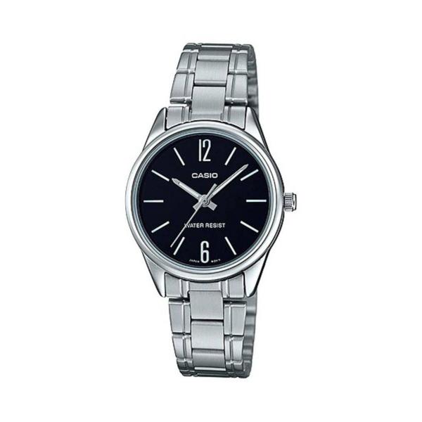 Relógio Casio Feminino Prata Pequeno Fundo Preto + NF