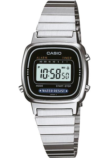 Relógio Casio Feminino Vintage LA670WA 1DF Prata Original