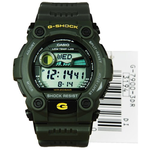 Relógio Casio - G-7900-3Dr - G-Shock - Tábua de Maré e Lua