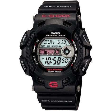 Relógio Casio - G-9100-1Dr - Gulfman - G-Shock - Tide Graph