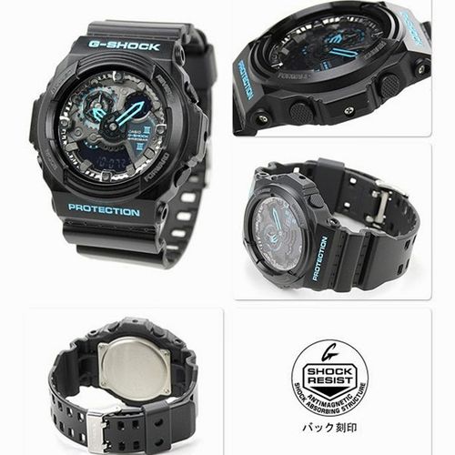 Relógio Casio G-Shock Anadigi Ga-300ba-1adr Preto/Azul