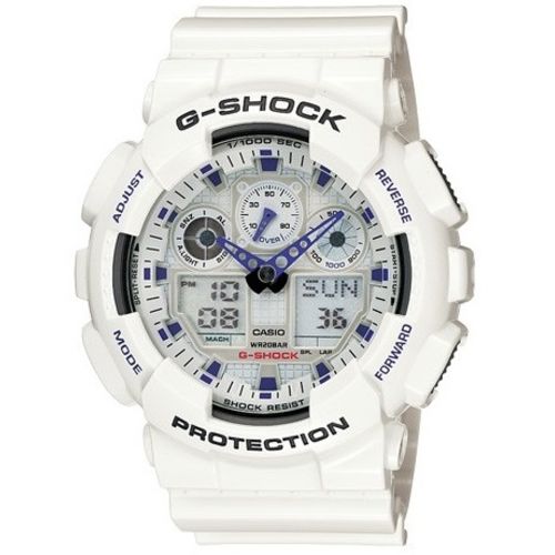 Relógio Casio G-shock Anadigi Ga-100a-7adr Branco