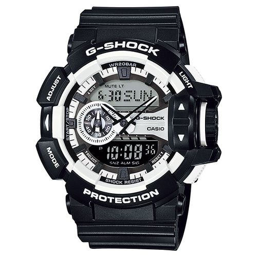 Relógio Casio G-shock Anadigi Ga-400-1adr Preto/branco