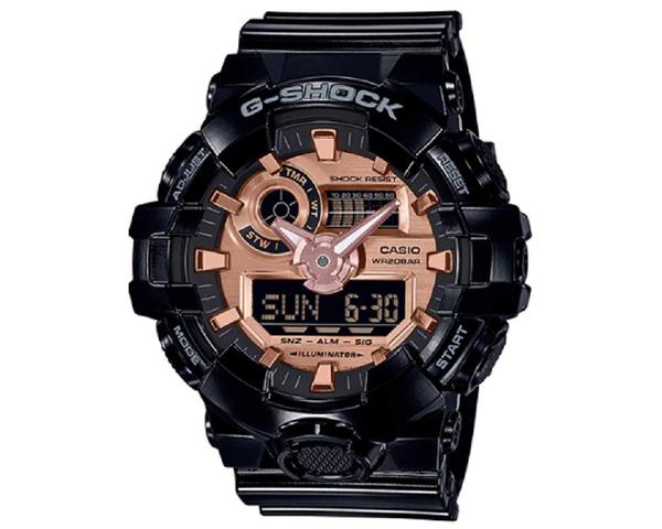 Relógio Casio G-shock Anadigi Preto Fundo Rosê Ga-700mmc-1adr