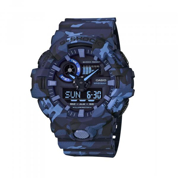 Relógio Casio G-shock Camuflado Azul Ga-700cm-2adr