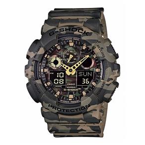 Relógio Casio G-Shock Camuflado Ga-100cm-5adr Masculino Anadigi Militar Tático Multi Funções
