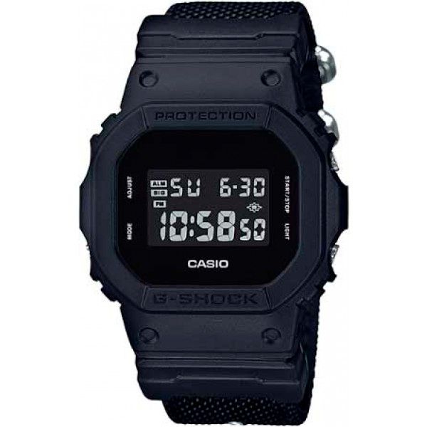 Relógio Casio G-Shock DW-5600BBN-1DR Resistente a Choques Pulseira Cordura