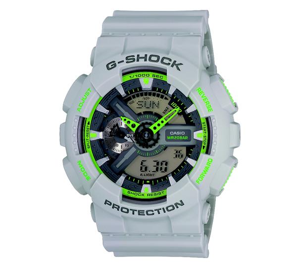 Relógio Casio G-Shock GA110-8A Cinza e Verde