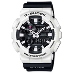 Relógio CASIO G-SHOCK masculino anadigi branco GAX-100B-7AD