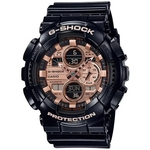 Relógio CASIO G-SHOCK masculino rosê preto GA-140GB-1A2DR