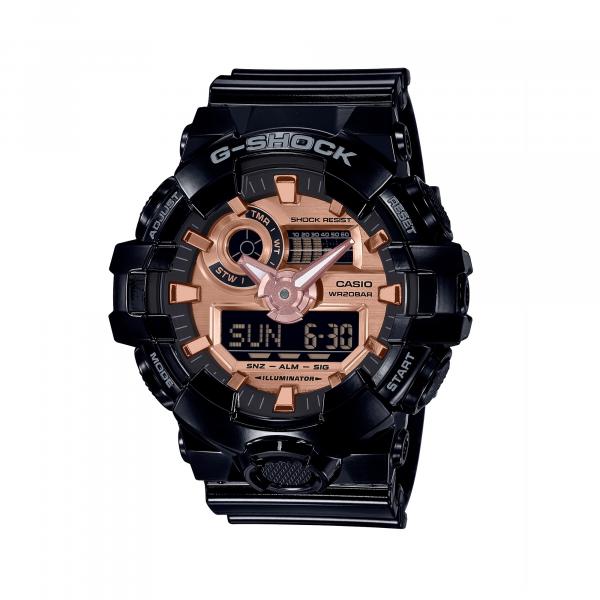 Relógio Casio G-shock Musculino Preto Rose Ga-700mmc-1adr