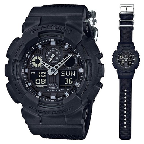 Relógio Casio - G-Shock - Pulseira de Lona - Ga-100Bbn-1Adr