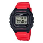 Relógio Casio Illuminator Digital Masculino Vermelho W-218h-4bvdf