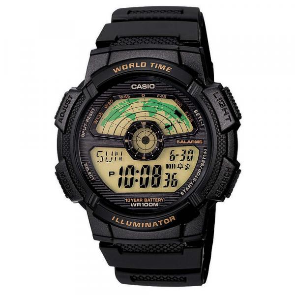 Relogio Casio Masculino Ae-1100w Digital Horario Mundial