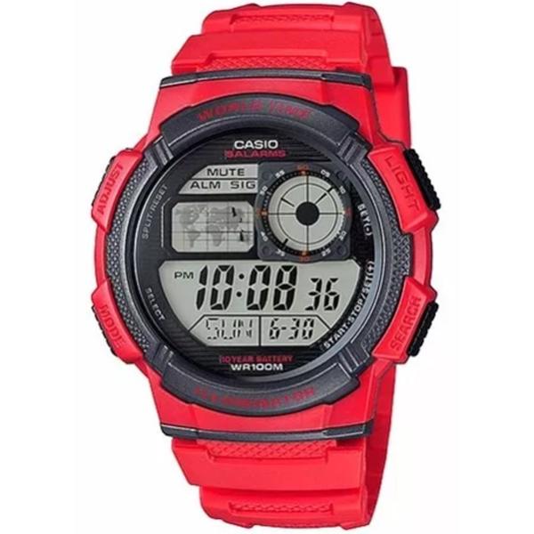 Relógio Casio Masculino Ae1000w4avdf Vermelho