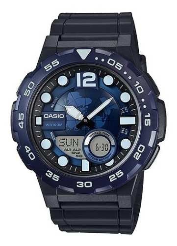 Relógio Casio Masculino Aeq-100W-2Avdf (Azul-marinho)