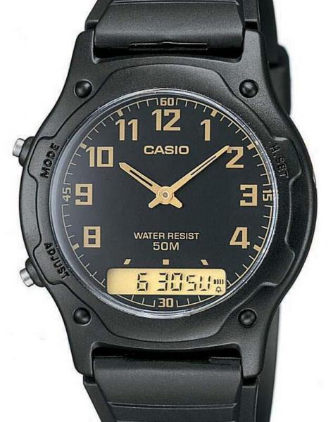 Relógio Casio Masculino Anadigi Mundial Aw-49H-1Bvdf