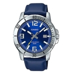 Relógio Casio Masculino Collection Couro Azul MTP-VD01L-2BVUDF