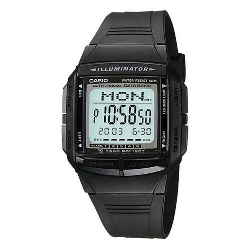 Relógio Casio Masculino Data Bank Db-36-1avdf.