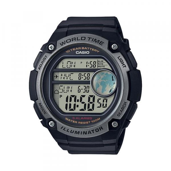 Relogio Casio Masculino Digital AE-3000W Horario Mundial