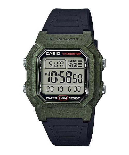 Relógio Casio Masculino Digital Standard Verde W-800HM-3AVDF