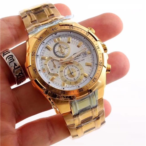 Relógio Casio Masculino Edifice Ef-539-1Avudf. Dourado com Branco