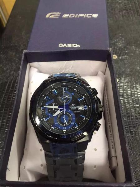 Relógio Casio Masculino Edifice Ef539 Original Preto Azul ORIGINAL