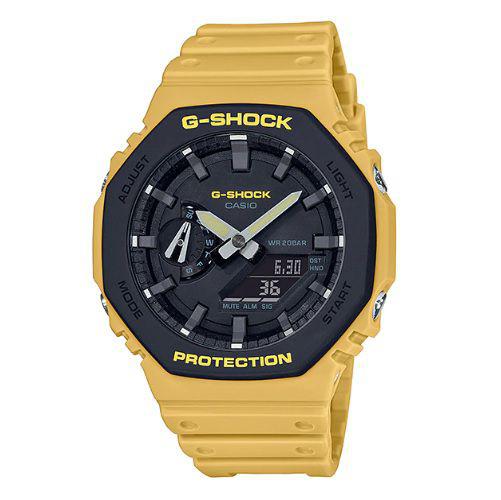 Relógio Casio Masculino G-shock Anadigi Amarelo GA-2110SU-9ADR *Carbon Core Guard