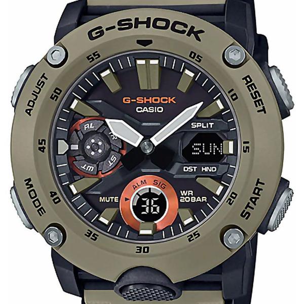 Relógio Casio Masculino G-shock Carbon Core Guard Ga-2000-5adr Caqui