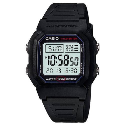 Relógio Casio Masculino Illuminator W-800h-1avdf