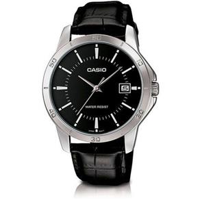 Relogio Casio Masculino Mtp-v004l 1au Aço Couro Preto