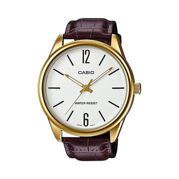 Relógio Casio Masculino MTP-V005GL-7BUDF Dourado - Pulseira Marrom