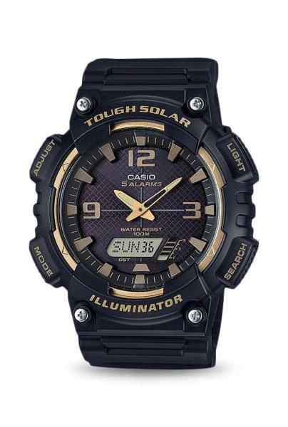 Relogio Casio Masculino Preto Borracha Solar AQ-S810W-1A3VDF