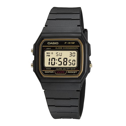 Relógio Casio Masculino Preto Digital F-91Wg-9Qdf