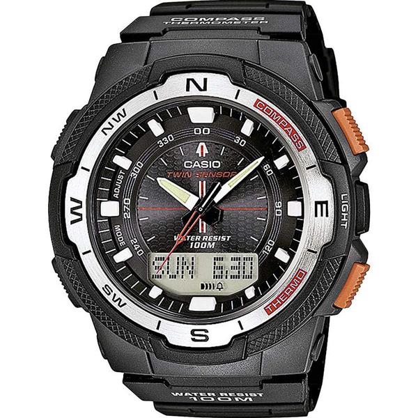 Relógio Casio Masculino Preto Outgear SGW-500H-1BVDR Anadigi 10 Atm Acrílico Tamanho Grande
