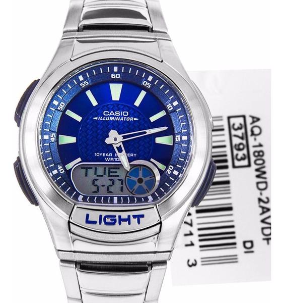 Relógio Casio Masculino Standard Aq-180wd-2avdf-sc Anadigi