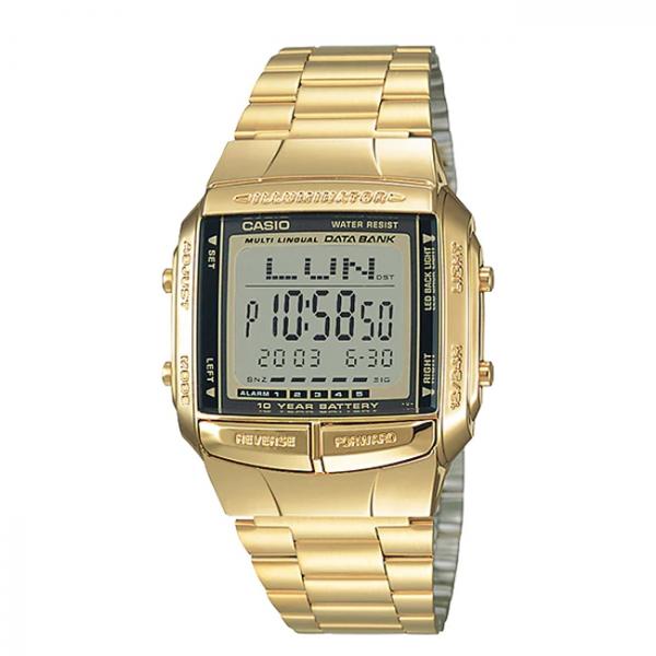 Relógio Casio Masculino Vintage Databank Db-360G-9ADF Dourado