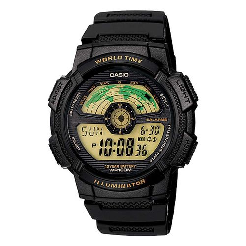 Relógio Casio Masculino World Time Ae-1100w-1bvdf