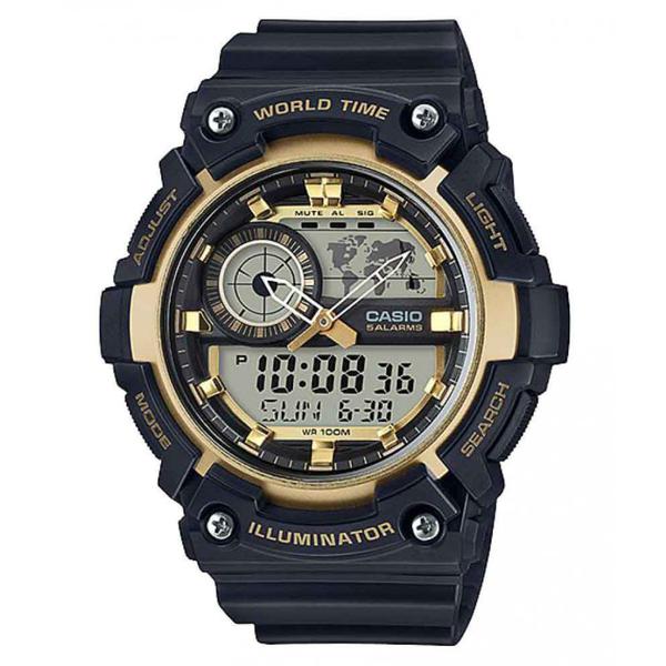 Relógio Casio Masculino World Time Anadigi AEQ200W9AVDF