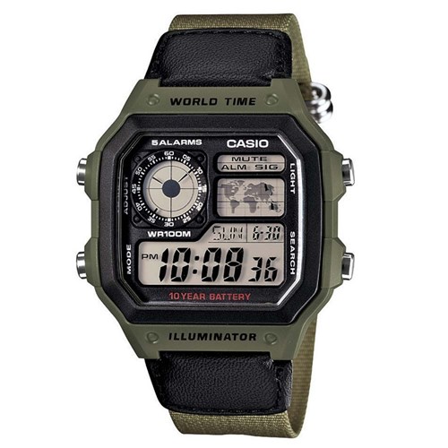 Relógio Casio Military Masculino - Ae-1200Whb-3Bvdf