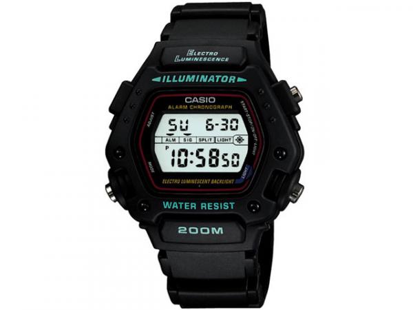 Relógio Casio Mundial DW-290-1VS - Masculino Esportivo Digital com Cronômetro