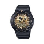 Relogio Casio Preto com dourado Masculino Vintage