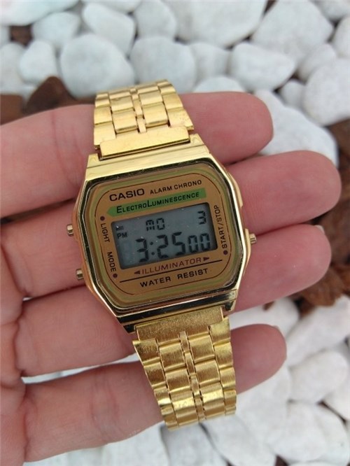 Relógio Casio Retrô Dourado 1198