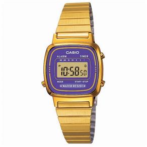 Relógio Casio Social Feminino Dourado Digital La670wga-6df