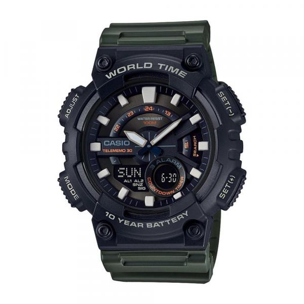 Relógio Casio Standard AEQ-110W-3AVDF Preto/Verde