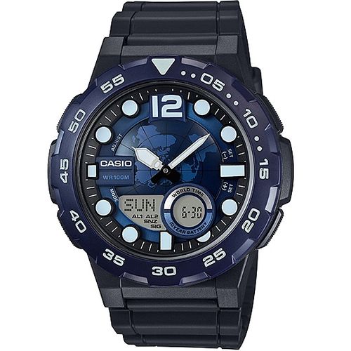 Relógio Casio Standard Anadigi Aeq-100w-2avdf Azul