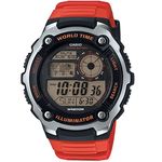 Relógio Casio Standard Digital World Time Ae-2100w-4avdr Laranja