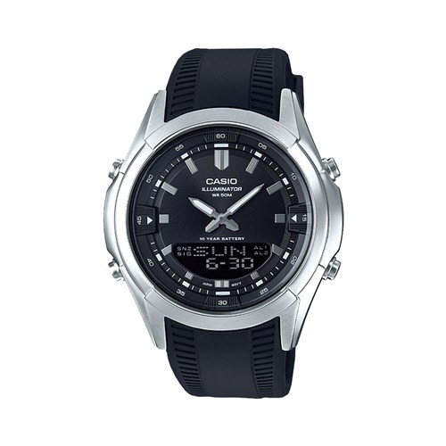 Relógio Casio Standard Masculino Preto Anadigi Amw-840-1Avdf