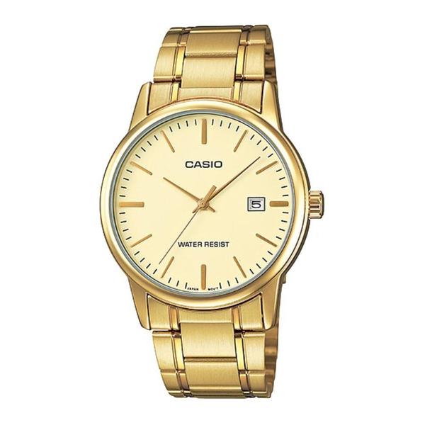 Relógio Casio Unissex Analógico Dourado Social MTP-V002G-9AUDF