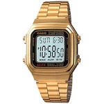 Relógio Casio Unissex Digital Vintage A178WGA-1ADF - Dourado